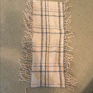 New without tags light pink and gray fringed infinity scarf
